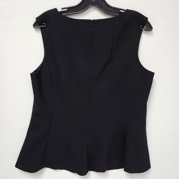 Marc Aurel Women's Black Sleeveless Top W/Lining Size 12 - Picture 2 of 7